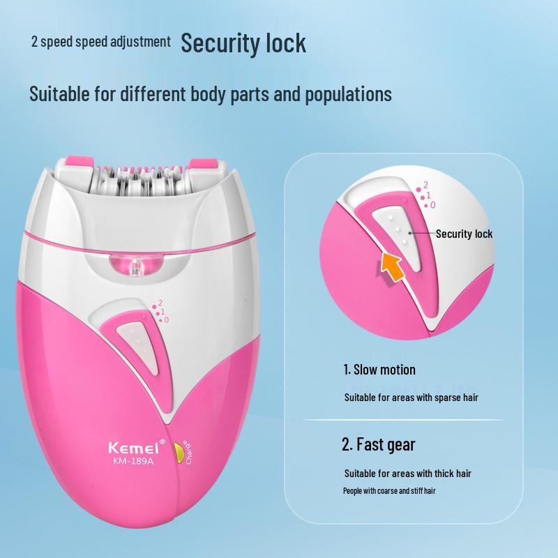 

Kemei KM-189A Женский перезаряжаемый эпилятор и портативная бритва для лобковой зоны.