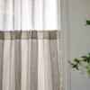Short Curtain Gray Striped Cotton And Linen Half Curtain Half Curtain Window Curtain Coffee Curtain Small Window Curtain