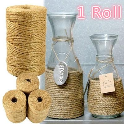 Juteschnur, 100 m, natürliches Sisal, 2 mm, zum Wickeln, Hochzeit, Dekoration, Basteln, gedrehtes Seil, Schnur, Veranstaltungen
