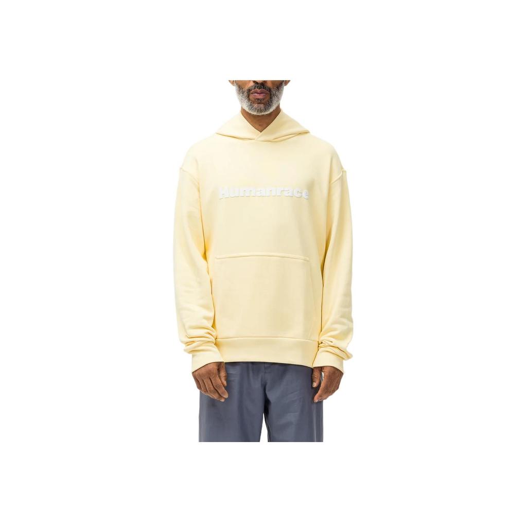 Adidas Originals Trefoil X Pharrell Williams Solid Letter Logo Print Hoodie Unisex Tops Yellow H46993