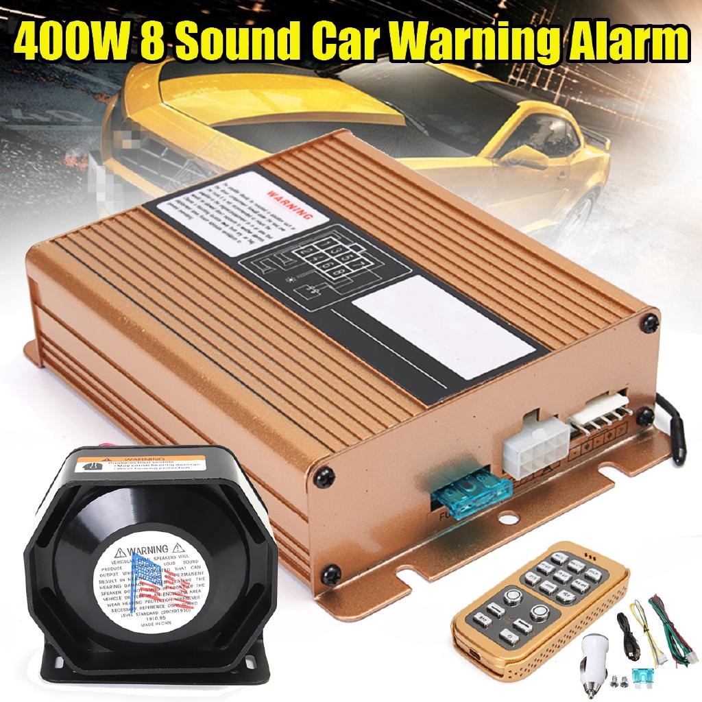 

8 Звуков Громкий Автомобильный Предупреждающий Сигнал Полицейский Пожарный Автомобиль Звуковой Сигнал Сирена Звуковой Сигнал Динамик Микрофонная Система