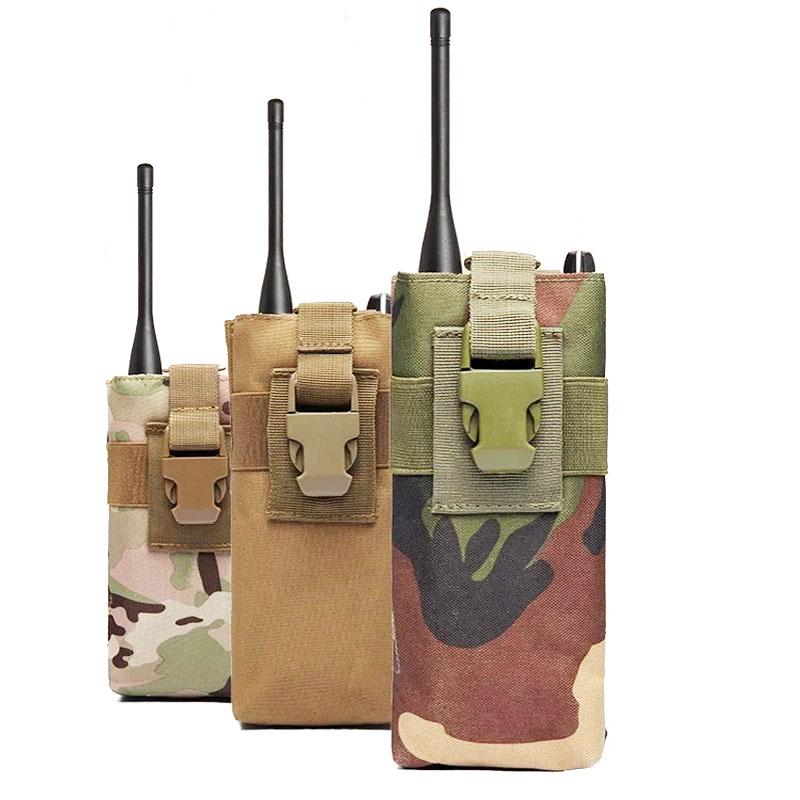 Outdoor Walkie Talkie Pouch Water Bottle Bag Handheld Radio Bag Molle Tactical Multifunctional Accessory Bag Travel EDC Pack