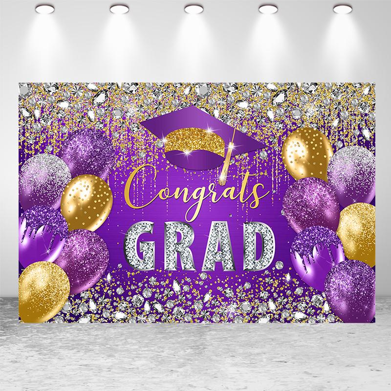 2025 Graduation Season Background Banner Bachelor's Cap Balloon Party Decorative Background Photography Background