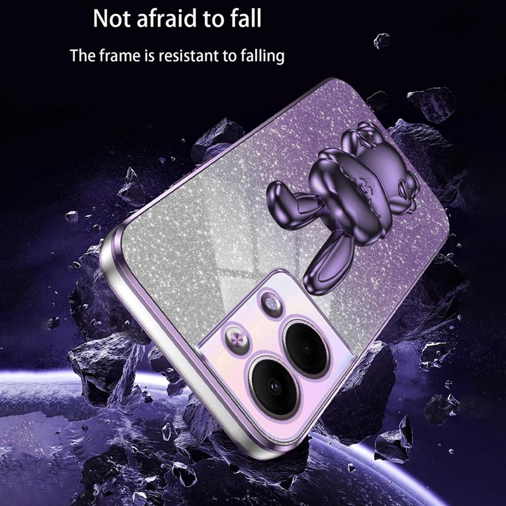 For Oppo Reno9 5G/Reno9 Pro 5G Cellphone Case Pull-out Kickstand PC+TPU Electroplating Cover