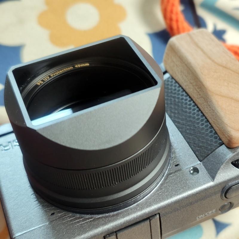 Metal Square Lens Hood Lens Shade for Ricoh GR III GR IIIX GR3 GR3x  Support Standard Filters