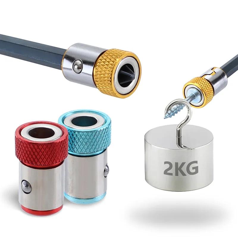 1/3 Stück Universal 1/4 Batch Kopf Farbige Magnetspule Metall Schraubendreher Kopf Positionierung Magnetisierer Elektrowerkzeug Zubehör Set