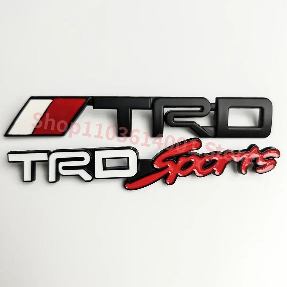 3D TRD sports Metal Car Front Grille Badge Modification decorate DIY for toyota 86 yaris Corolla Camry RAV4 C-HR Accessories