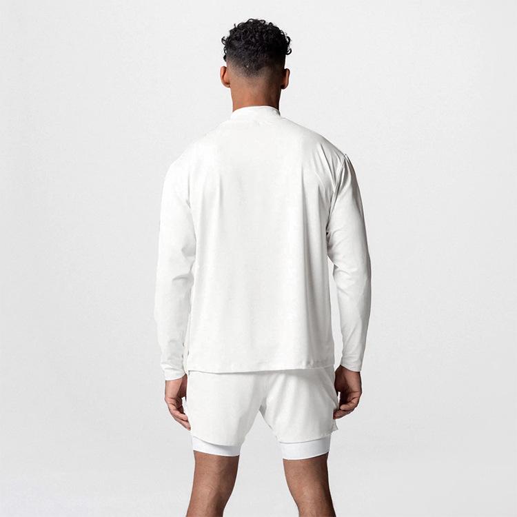 Men's Quick-Dry Long-Sleeve Half-Collar Sports Tee