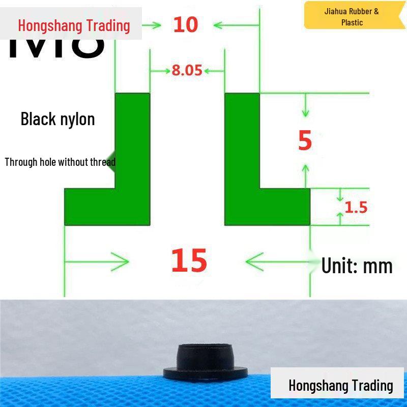 Step T-Shaped Nylon Insulating Bushing Washer, M3-M35 Thread Protection Spacer