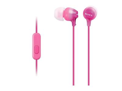 Sony Ohrhörer MDR-EX15AP: Kanaltyp mit Fernbedienung und Mikrofon, rosa MDR-EX15AP PI