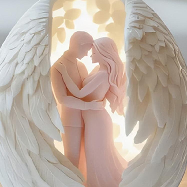 Candle Mold,Wing Couple Candle Silicone Mold for Candle Making,Diys Resin Crafts Mold for Aromatherapys Candle,Soap
