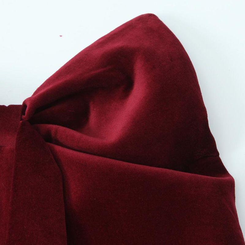 Kaslead New Arrival Women's Clothing Fashion Style Fashion Bowknot Decoration Velvet Tops 9346150
