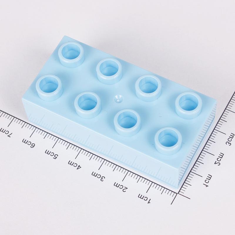 2x4 Dots Big Size Thick Brick 4PCS Colorful Building Block Figuers Compatible Large Plate Accessorie Kid Educational Toys Boys