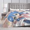 Soft Warm BlanketChild Picnic Konata izumi L-Lucky S-Star Throw Blanket  Flannel Bedspread Couch Chair Aesthetic Sofa Bed Cover