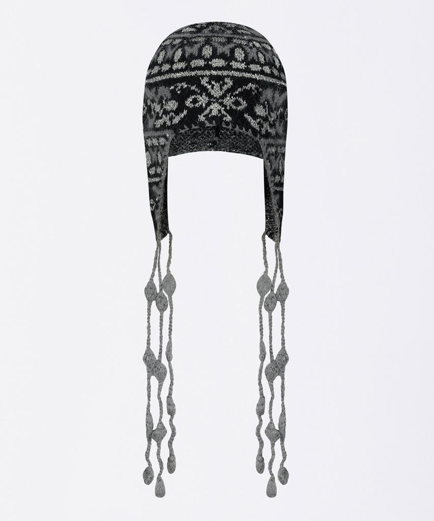 SCULPTOR Sequin Nordic Earflap Beanie Black