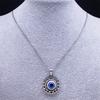 Fashion Turkish Blue Eye Pendant Necklace Stainless Steel Silver Color Blue Lucky Eyes Necklaces Gift Jewelry Collier N8023S01
