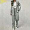 Professionele Damespak Set 2025 Kantoor Werkkleding Smart Casual Blazer Broek Zakelijke Pendel Interview