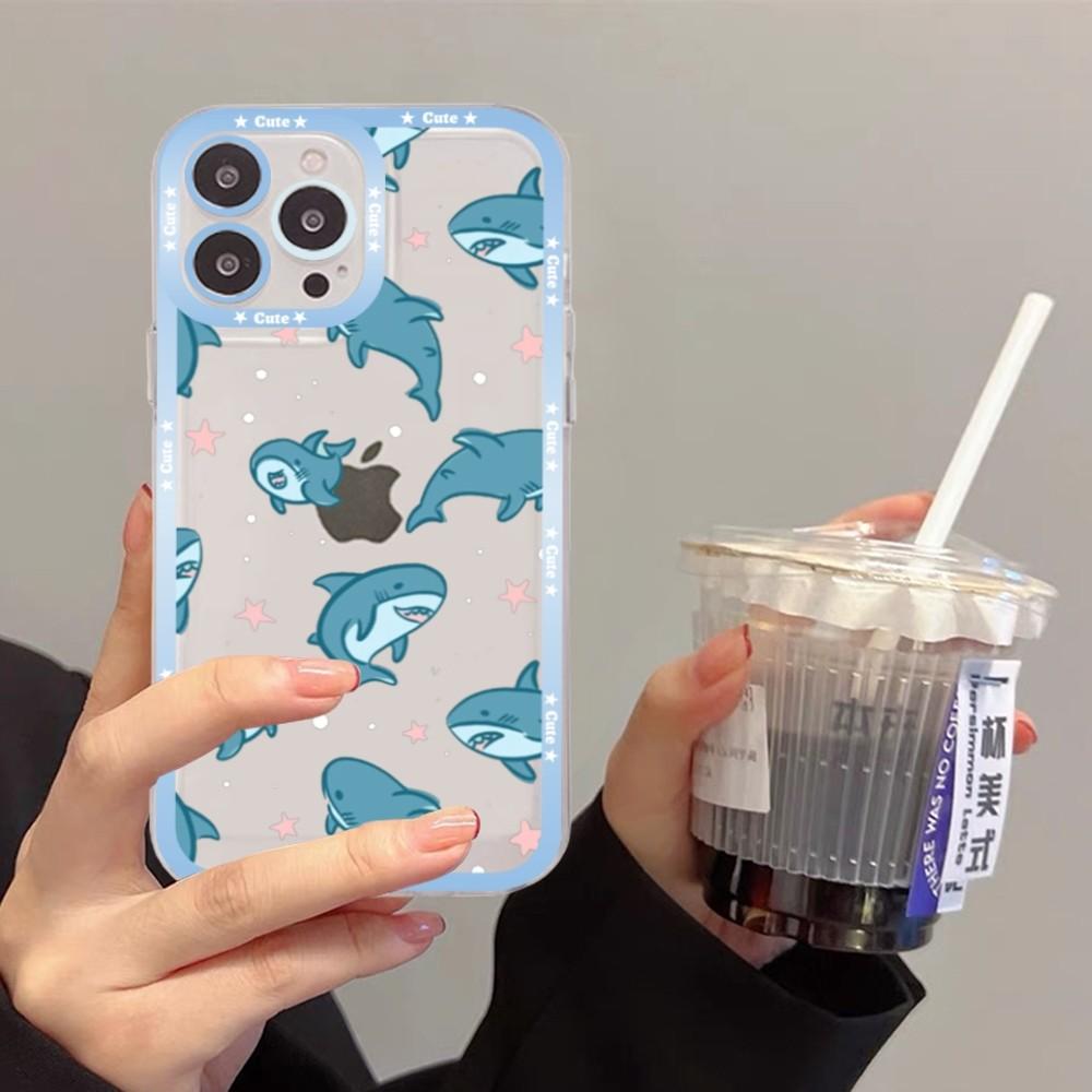 Cute Shark Phone Case For Redmi 7 8 9 A For Redmi Note 5 7 8 9 10 11 Pro Max 4G 5G Funfas