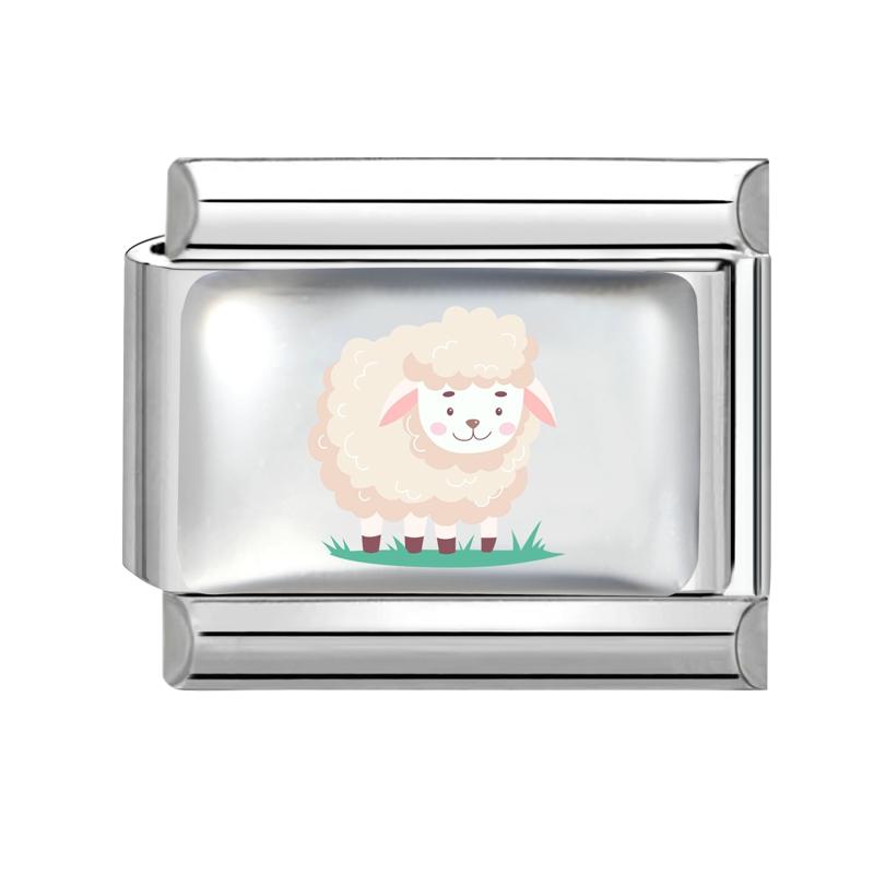 New Fashion Eid Al-Adha Series Sheep Cow Module Italian Links Charm Fit 9mm Stainless Steel Modular Bracelet Jewelry Making Gift
