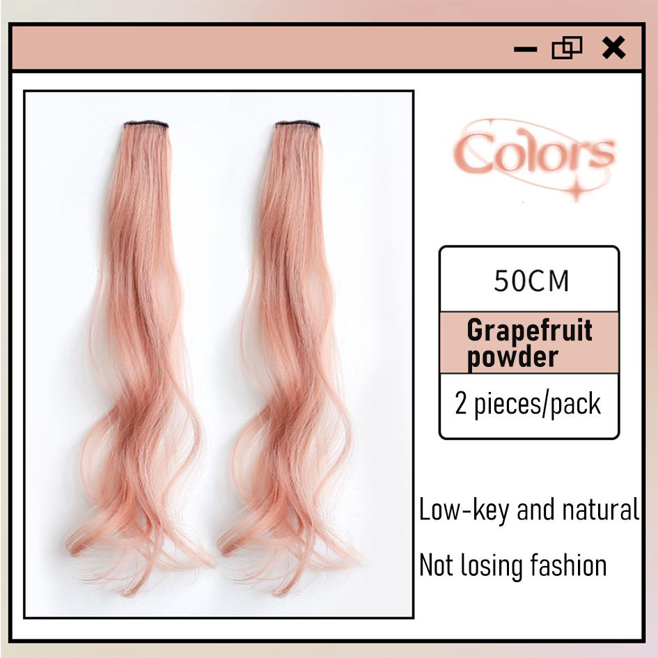 

Synthetic 2 pieces/set 50cm/60cm colored curly hair extensions, water wave pink/blue/purple, Halloween/Christmas wig\][; 24inches