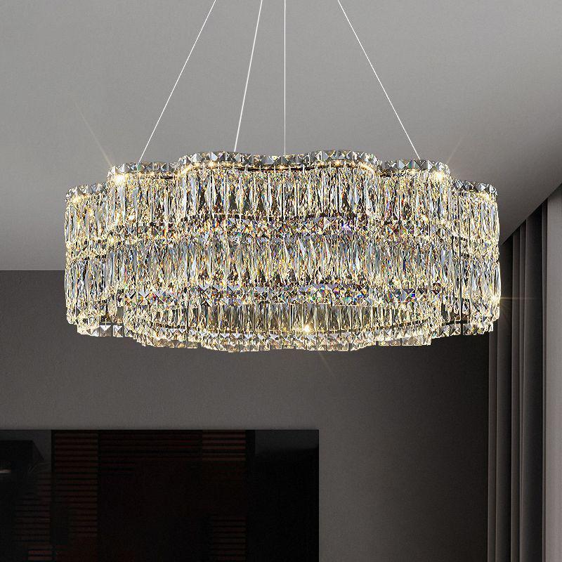 Luxurious Crystal Chandelier: Stylish, Creative & Modern Lighting Fixture for Living Room or Restaurant (2025 New Model)