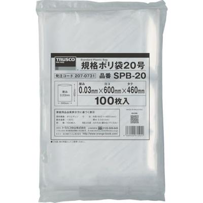 TRUSCO Standard Poly Bag 14 Height 410X Width 100 Pieces Transparent No. 280Xt0.03 SPB-14