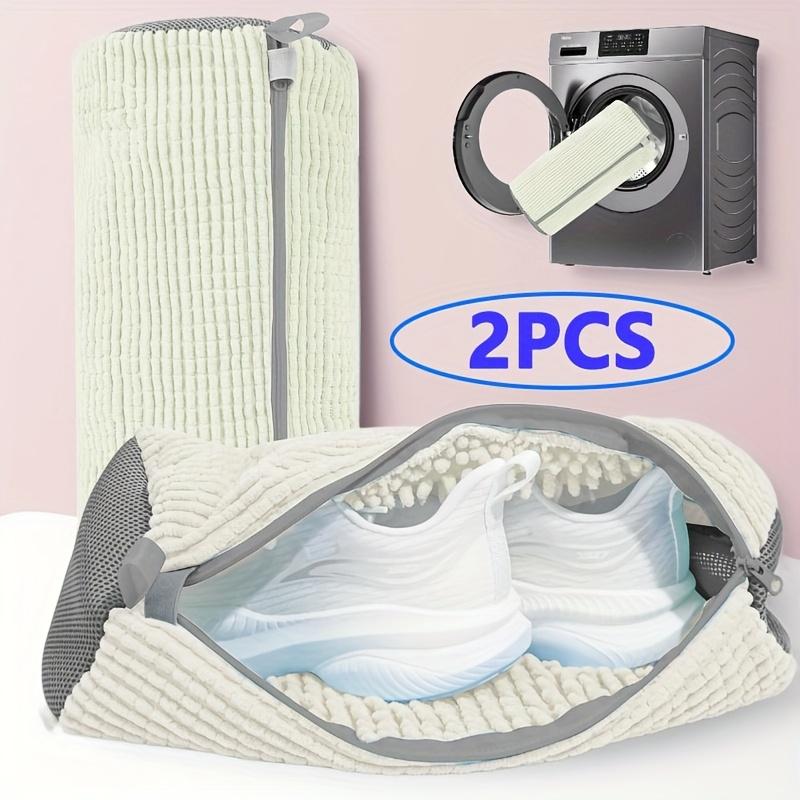 2-Pack Reusable Washing Machine Shoe Wash Bags - Tear-Resistant, Prevents Knots, High-Quality Polyester Laundry Bags for Washer