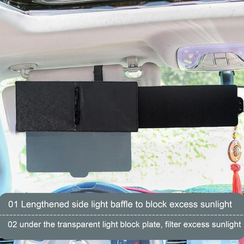 Prodlužovač sluneční clony do auta Protizáblesková sluneční clona na okno auta a UV záření Univerzální pro interiérové doplňky do aut