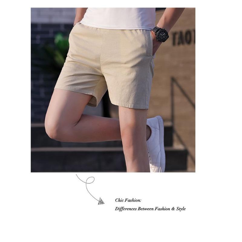 

Шорты Модные Повседневные Свободные Прямые Однотонные Удобные Простота Летние Тонкие Эластичная Талия Карманы Мужская Одежда 2023 L бежевый