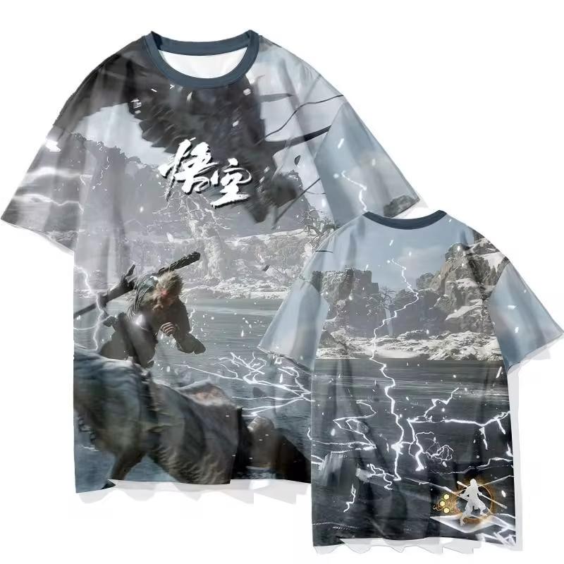 Black Myth Wukong 3d Print Tshirt Men Women Fashion T-shirt Graphic Game T Shirt Boy Tops Tees Summer Camisetas Men's Clothing