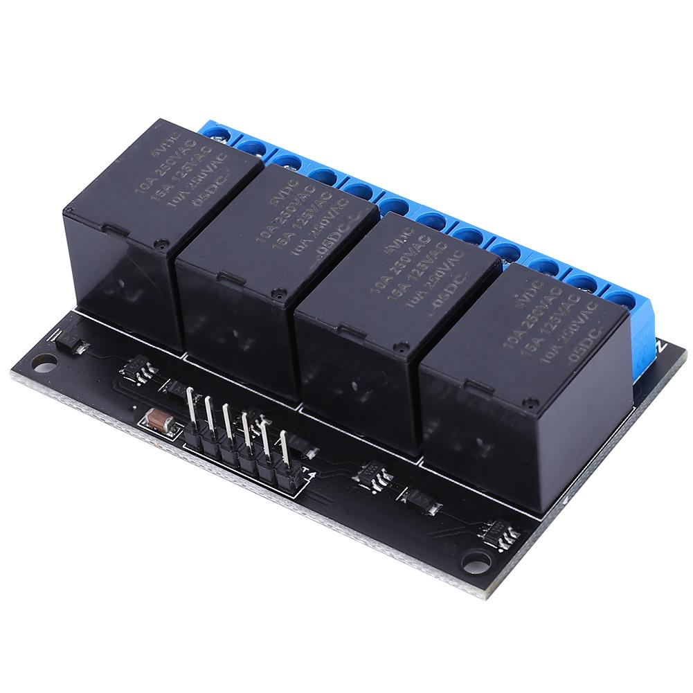 4-Kanal Bistabiles Selbstverriegelndes Relaismodul Taste MCU Low-Level-Steuerschalter 5V Genauigkeit