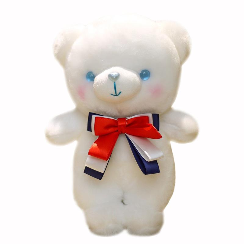 Teddy Bear Doll Little White Bear Doll Push Doll Plush Toy 520 Valentine's Day Birthday Gift for Women