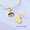 Charms 925 Silver Golden Lucky Star Ballet Shoe Heart Bead Pendant Charms Fit Bracelet Necklace Womens Jewelry