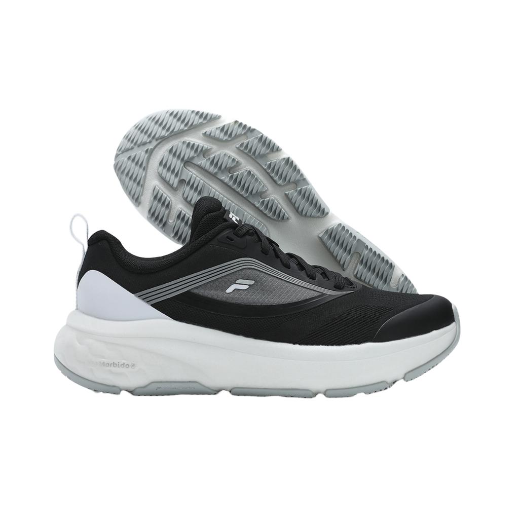 Fila Nuvole 2 Versatile Soft Sole Fabric Shock Absorbing Durable Mid-Top Running Shoes Women Sneaker Black A12W421112FBK