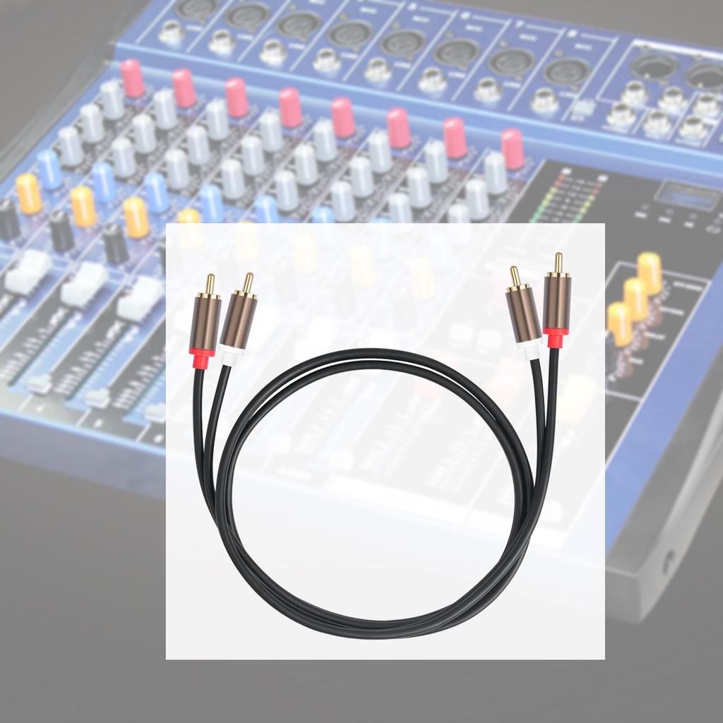 2 RCA Male to Audio Cable,Stable Compact Multipurpose Sturdy Auxiliary Cable Cord