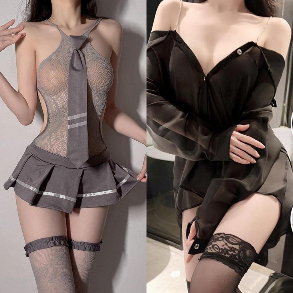 Seductive Plus-Size Lingerie & Outfits: Maid, Secretary, Teacher Themes, Tempting Sleepwear, No-Removal Needed, Pure to Passionate Styles for Women.