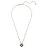Swarovski Four Leaf Clover Pendant Necklace Rose Gold Tone Women Necklace Black 5714901