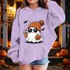 Kids Halloween Printed Hoodie, Loose Fit Casual Pullover for Boys Girls