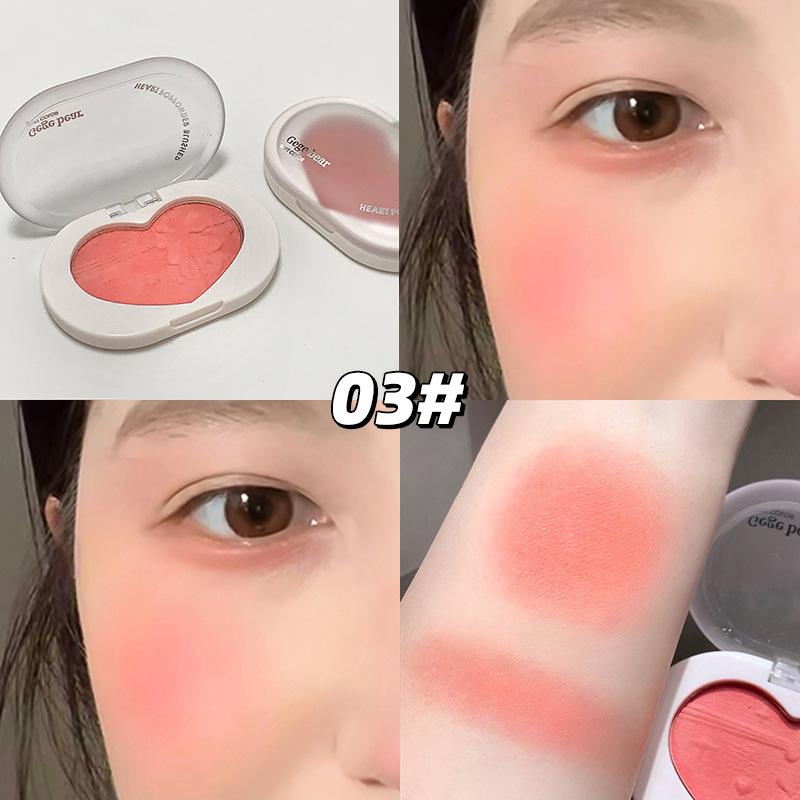 Gegebear Soft Heartbeat Blush - Natural Pigment Cream Blush for Students.