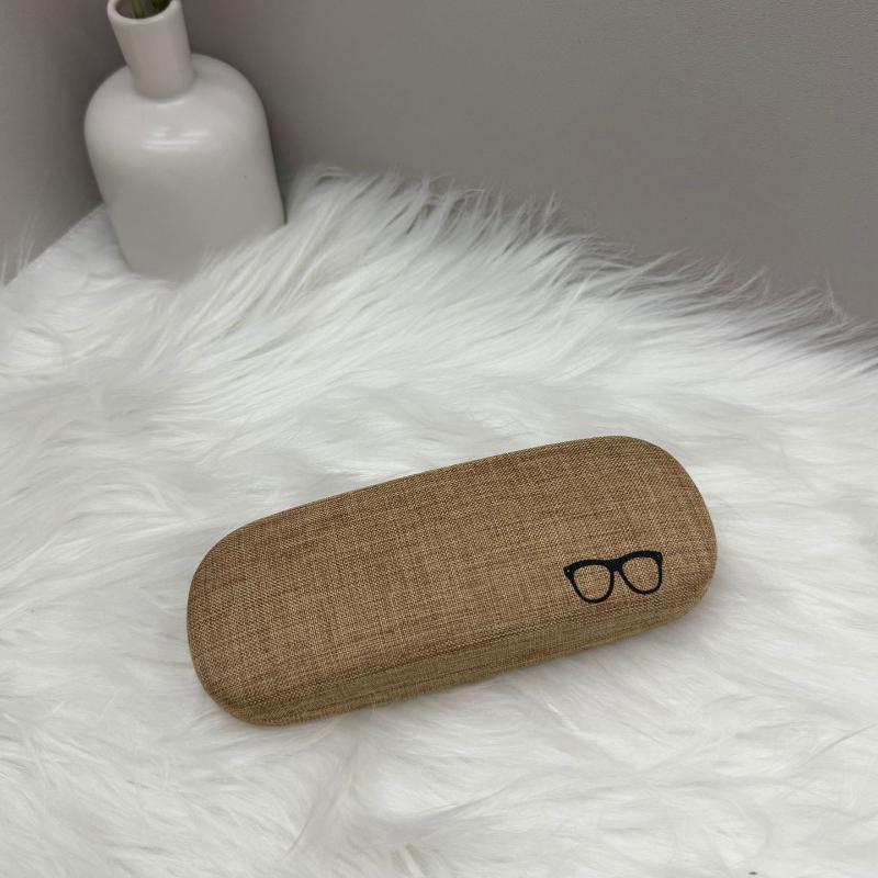 Fashion Retro Portable Glasses Case for Men Women Linen Cloth Compression Resistance Eyeglass Cases Cover Hard Glasses Box Storage