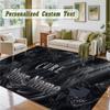 Crystal Velvet Square Rug Custom NameThe Cure Pattern Non Slip Home Floor Decor Rug