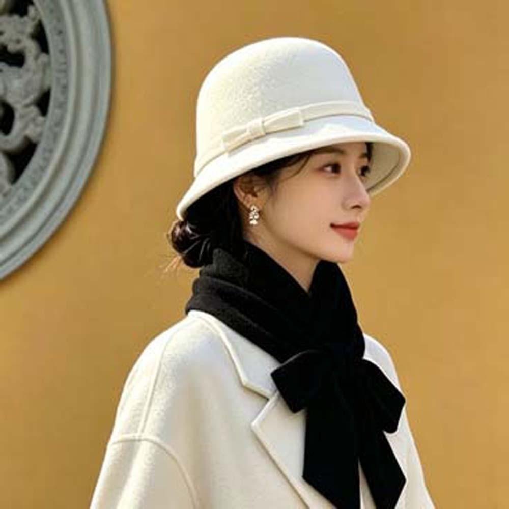 Weiche Filz Winter Wollmütze Warme Fleece Vintage Fedora Kappe Elegante Fischerhut Kappe Lässige Party