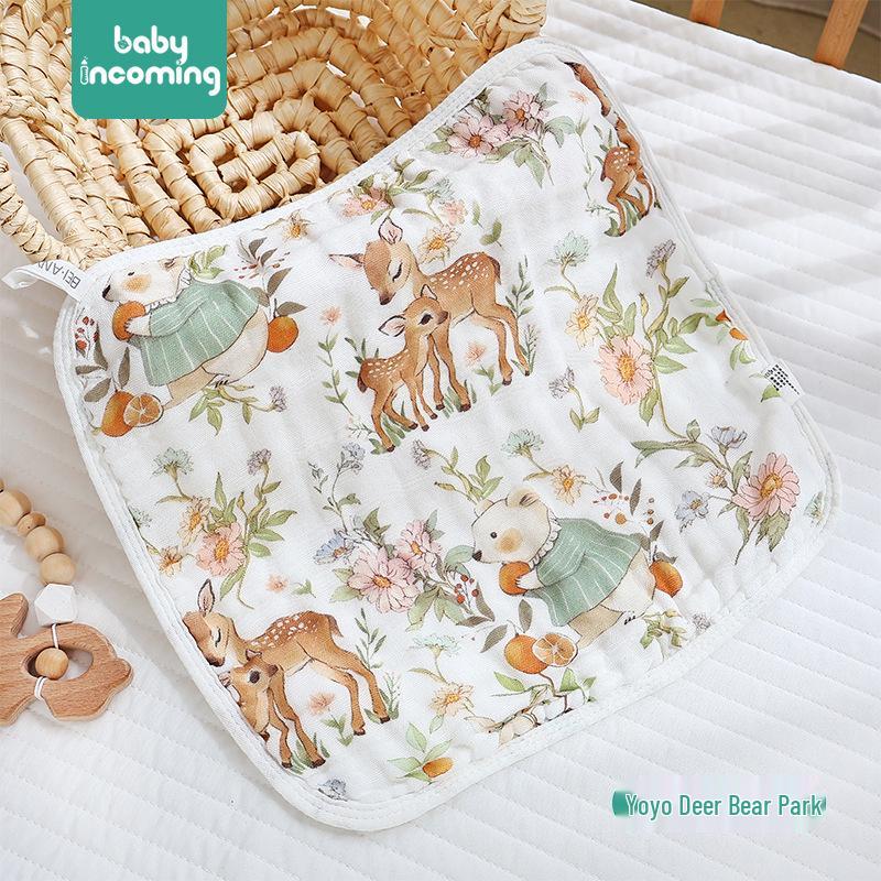 A-Grade Pure Cotton Baby Towel: Newborn Bath Towel & Bib, 6-Layer Bubble Gauze