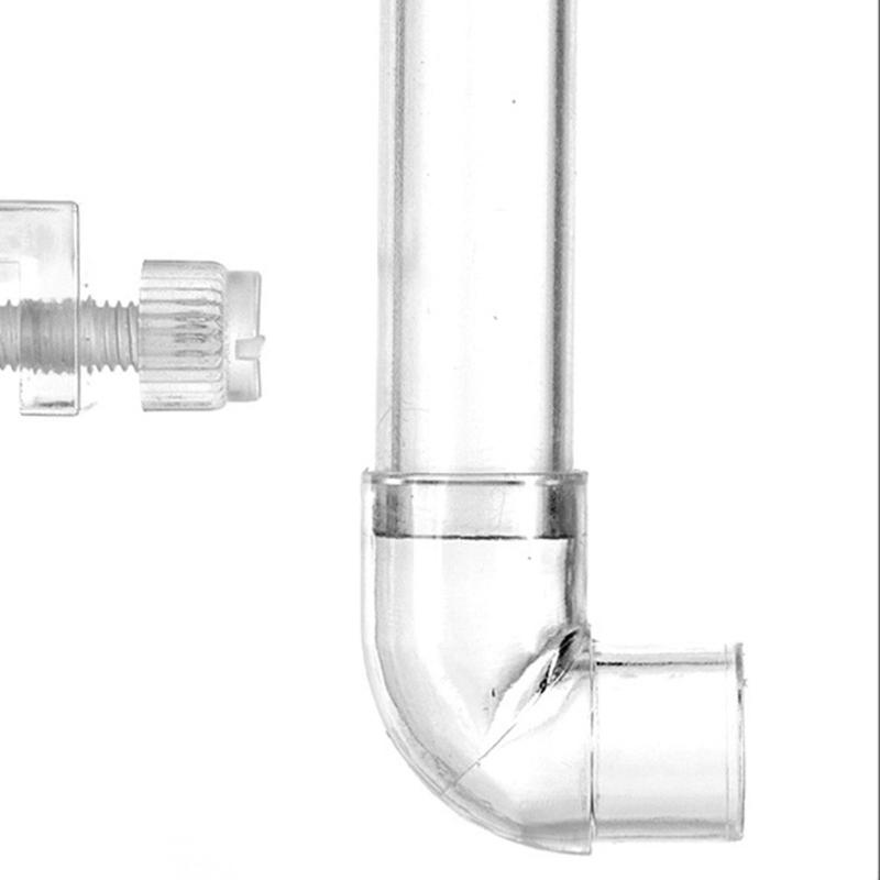 Durable Plastic Aquarium Skimmer Clear Pipe Spin Surface Inflows Outflows Filter for Fish Aquarium Cleaning Accessories