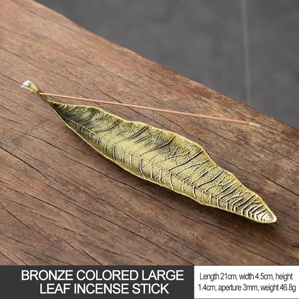 

1 шт. 22 см Подставка для благовоний Сплав Подставка для благовоний Новые Длинные Листья Ценз Комната для медитации Йога Style 3