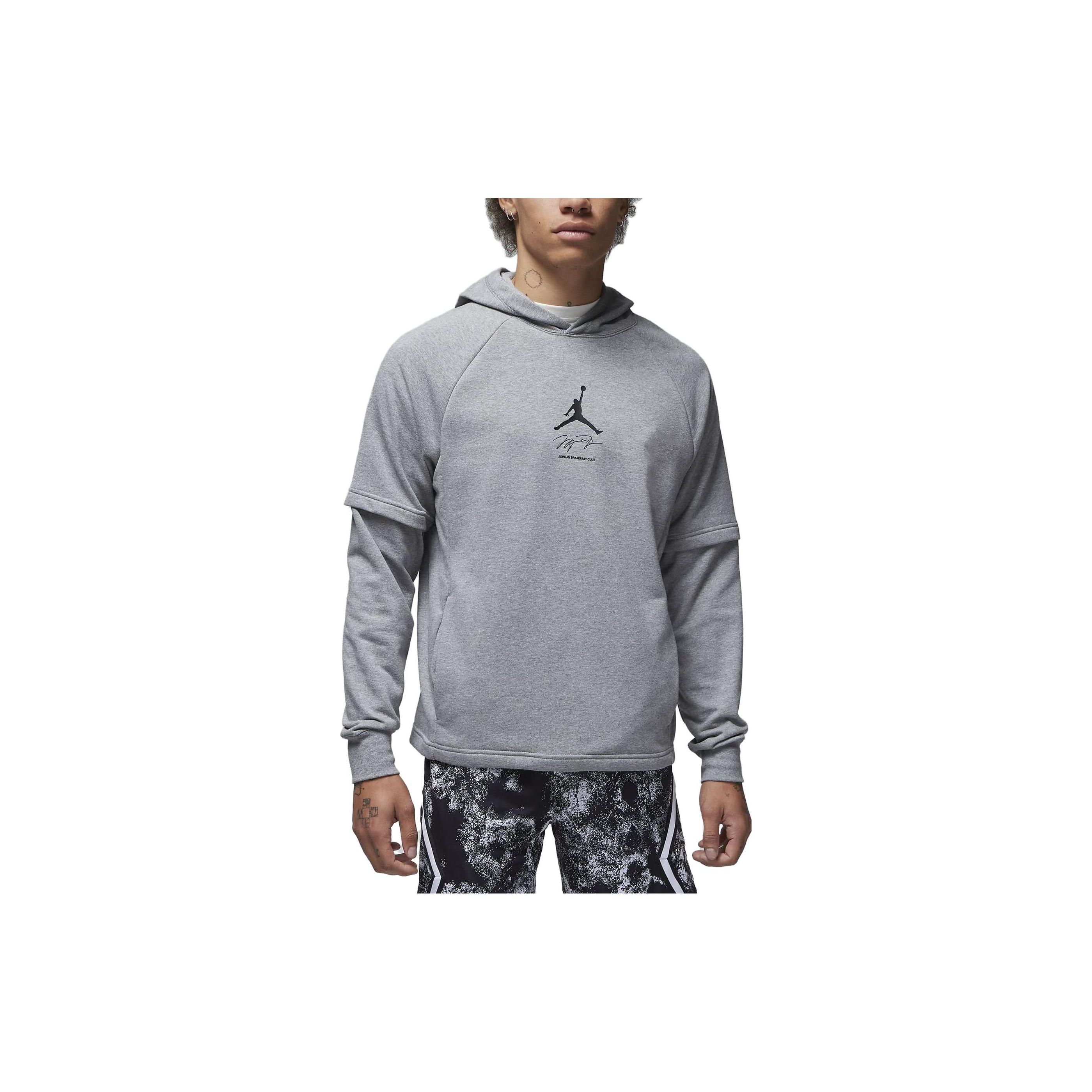 

Толстовка с капюшоном Nike Solid Color Logo Print Men Hoodies Gray DV9781-091