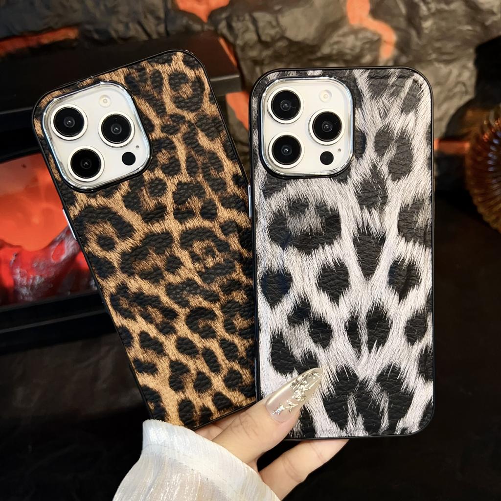 Applicable To Apple 16PROMAX Mobile Phone Case, Leopard Print Magnetic Mobile Phone Case, Simple and Advanced Sense, Anti-drop 15/14PLUS