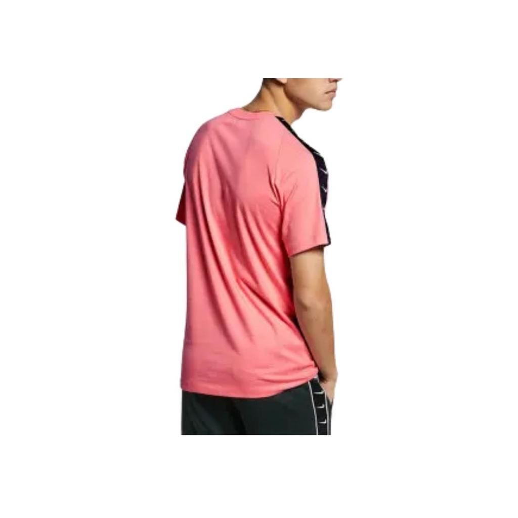 Nike Swoosh Logo Sportswear Short Sleeve T-Shirt Men Tops Pink BQ0025-668