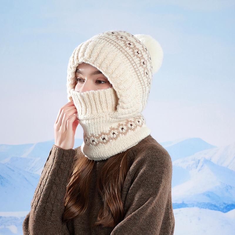 Winter Warm Knitted Wool Hat with Velvet Ear Protection