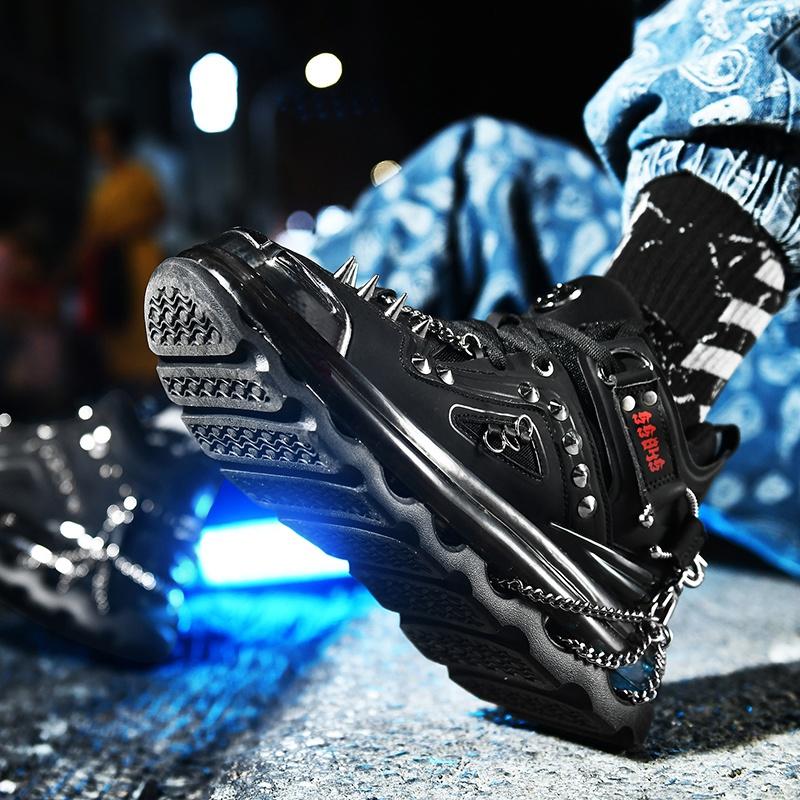 Style Punk hommes baskets coussin d'air chaussures plate-forme